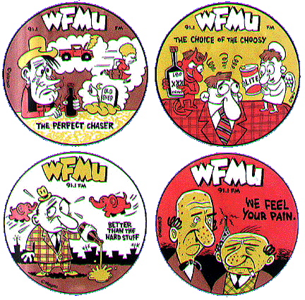 [The WFMU Beer Coaster set. too bad you can't see 'em!]